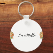 私はマールプレミアム顔マスククラシックラウンドステッキだ キーホルダー (正面)