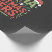 私はマ走チャとクリスマスの応援の緑の飲み物 ラッピングペーパー (角)