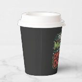 私はマ走チャとクリスマスの応援の緑の飲み物 紙コップ (右)