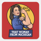 私はミシガン出身の女性と立っている スクエアシール (正面)