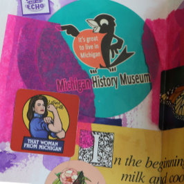 私はミシガン出身の女性と立っている スクエアシール