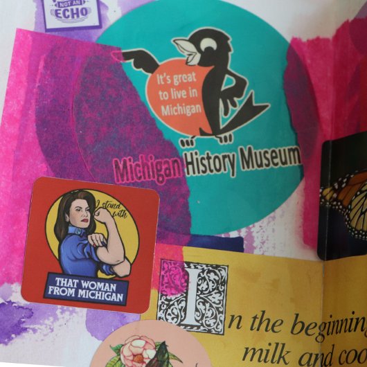 私はミシガン出身の女性と立っている スクエアシール