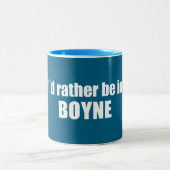 私はミシガン州に住むほうがいい ツートーンマグカップ (中央)