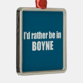 私はミシガン州に住むほうがいい メタルオーナメント (右)