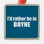 私はミシガン州に住むほうがいい メタルオーナメント (正面)