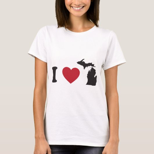 私はミシガン州を愛します Tシャツ (正面)