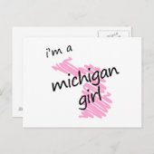 私はミシガン・ガールです ポストカード (正面/裏面)