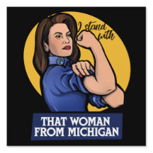 私はミシガン・ミチランダーの女性と立っている