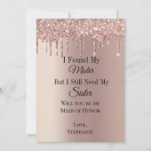 私はミスターのブライダルパーティ提案カードを見つけた 招待状 (正面)