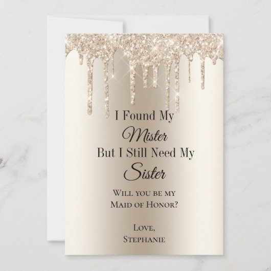 私はミスターのブライダルパーティ提案カードを見つけた 招待状 (正面)