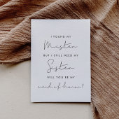 私はミスターのメイド・オブ・オーナー(花嫁付き添い人)提案カードを見つけた 招待状