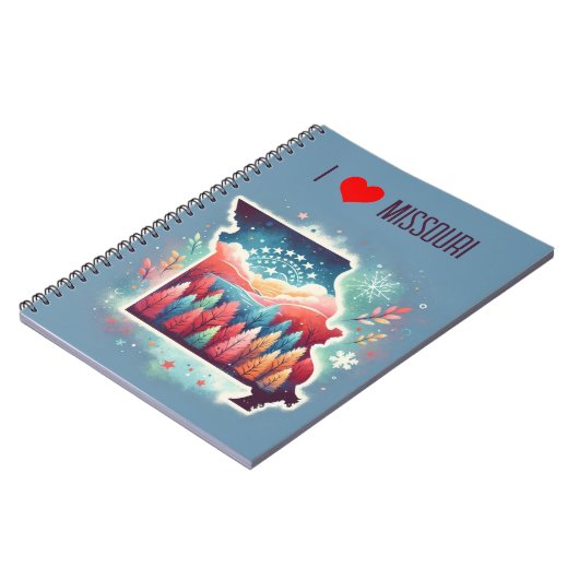 私はミズーリのクリスマスの冬が大好き ノートブック (左側)