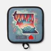 私はミズーリのクリスマスの冬が大好き 鍋敷き (正面)