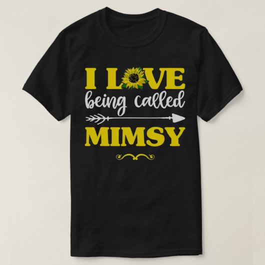 私はミッシーひまわり、おもしろいママと呼ばれるのが大好き Tシャツ (デザイン正面)