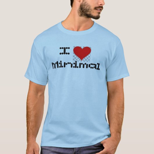 私はミニマル愛します Tシャツ (正面)