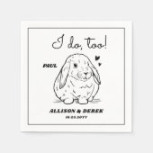 私はミニマル過シンプルぎるペットラビット結婚の スタンダードカクテルナプキン (正面)