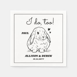 私はミニマル過シンプルぎるペットラビット結婚の スタンダードカクテルナプキン