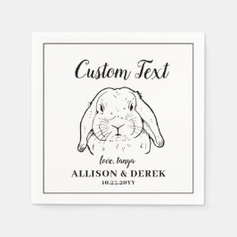 私はミニマル過シンプルぎるペットラビット結婚の スタンダードカクテルナプキン