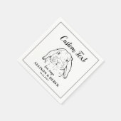 私はミニマル過シンプルぎるペットラビット結婚の スタンダードカクテルナプキン (角)