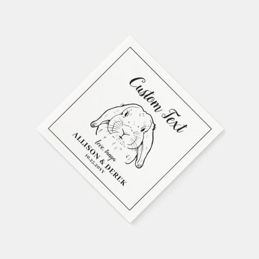 私はミニマル過シンプルぎるペットラビット結婚の スタンダードカクテルナプキン (角)