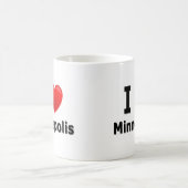 私はミネアポリスを愛します コーヒーマグカップ (中央)