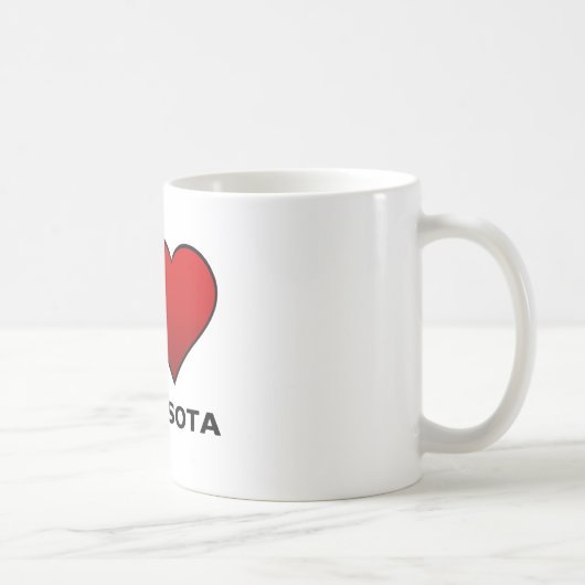 私はミネソタを愛します コーヒーマグカップ (右)