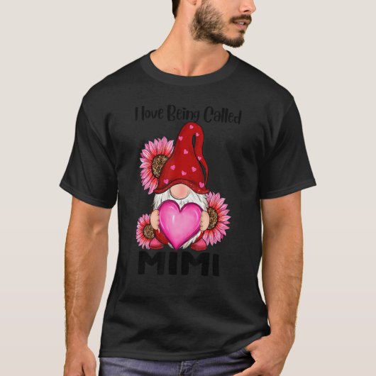 私はミミと呼ばれるのが大好き格言バレンタインデー Tシャツ (正面)