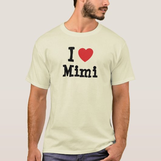 私はミミハートTシャツが大好き Tシャツ (正面)