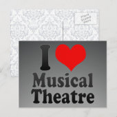 私はミュージカル劇場が大好き ポストカード (正面/裏面)
