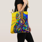 私はミュージシャンのトートバックであることを愛します トートバッグ (クローズアップ)