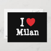 私はミラノハートカスタムパーソナライズされた ポストカード (正面/裏面)