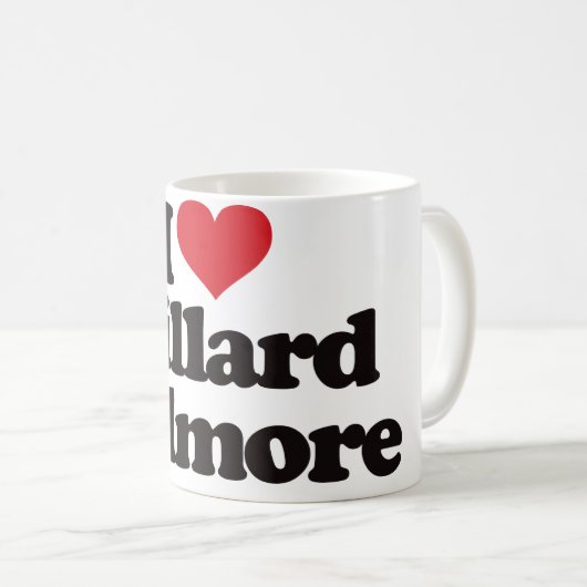 私はミラード・フィルモアを愛します コーヒーマグカップ (正面右)