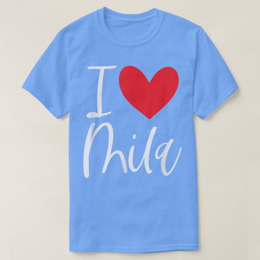 私はミラ名女パーソナライズされた女BFFフライエン大好き Tシャツ (デザイン正面)