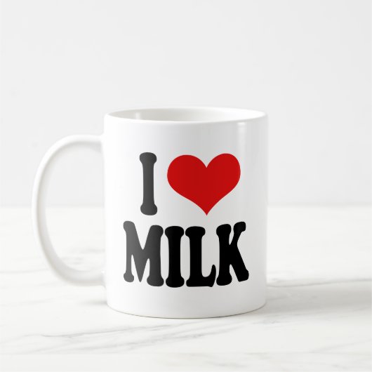 私はミルクを愛します コーヒーマグカップ (左)