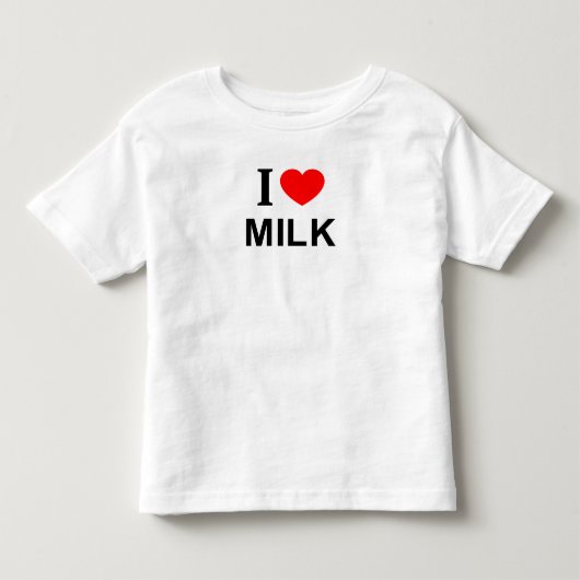 私はミルク大好き トドラーTシャツ (正面)
