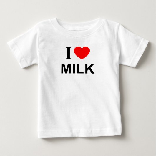 私はミルク大好き ベビーTシャツ (正面)