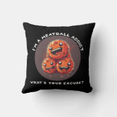 私はミートボール中毒だ クッション (裏面)