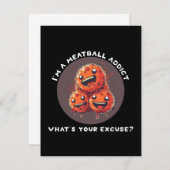 私はミートボール中毒だ ノートカード (正面/裏面)