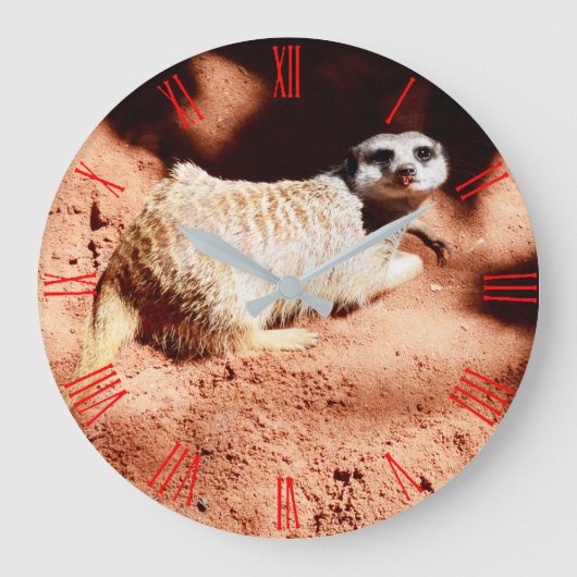 私はミールカットを掘る、壁時計 ラージ壁時計 (正面)