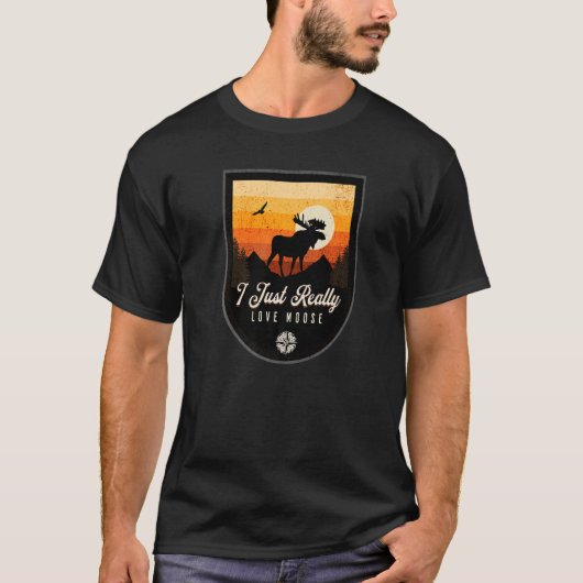 私はムースが大好き Tシャツ (正面)