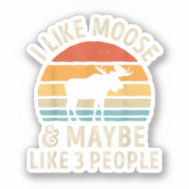 私はムースが好きで、3人の鹿の愛をエルクが好きかもしれない シール