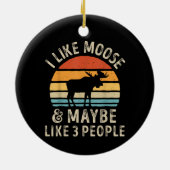私はムースが好きで、3人の鹿の愛をエルクが好きかもしれない セラミックオーナメント (裏面)