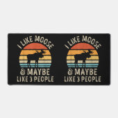 私はムースが好きで、3人の鹿の愛をエルクが好きかもしれない デスクマット (正面)