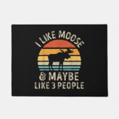 私はムースが好きで、3人の鹿の愛をエルクが好きかもしれない ドアマット (正面)