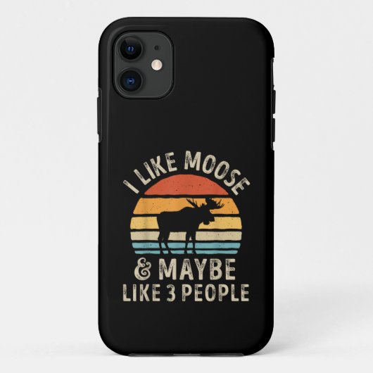 私はムースが好きで、3人の鹿の愛をエルクが好きかもしれない Case-Mate iPhoneケース (裏面)