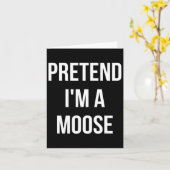 私はムースの大人の衣装ハロウィーンブラウンのふりをする カード (黄色い花)