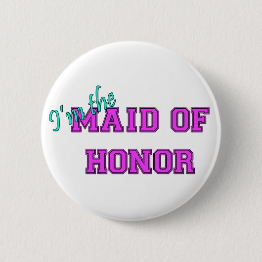 私はメイド・オブ・オーナー（花嫁付き添い人）です 缶バッジ (正面)
