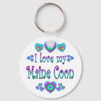 私はメインのあらいぐまの猫が大好き キーホルダー