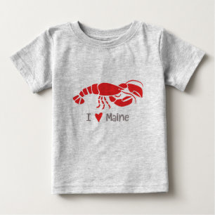 私はメインのロブスターを愛します ベビーTシャツ