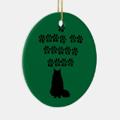 私はメインの私のあらいぐまを愛します--黒い文字 セラミックオーナメント (右)